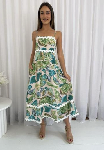 Green Waves Dress