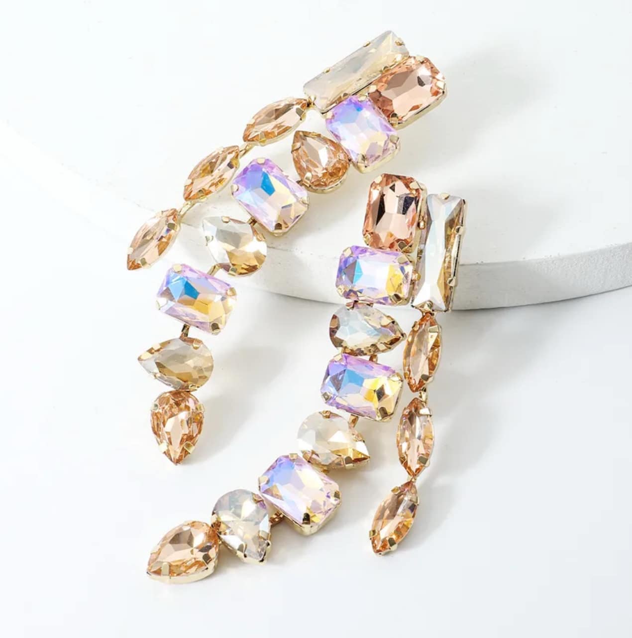 Jazz Crystal Curve Earring