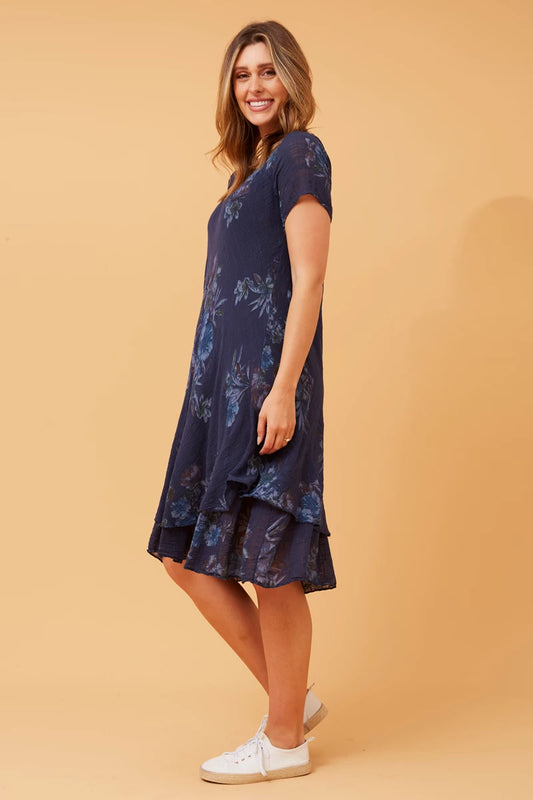 Navy Double layer dress