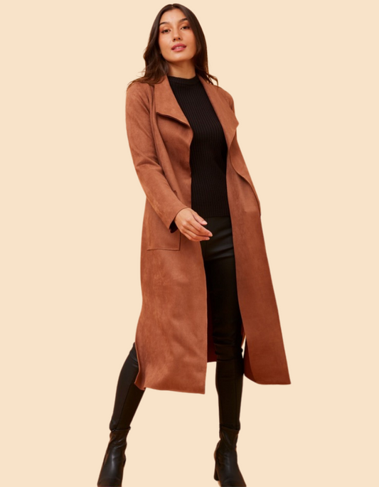 ELLA FAUX SUEDE COAT